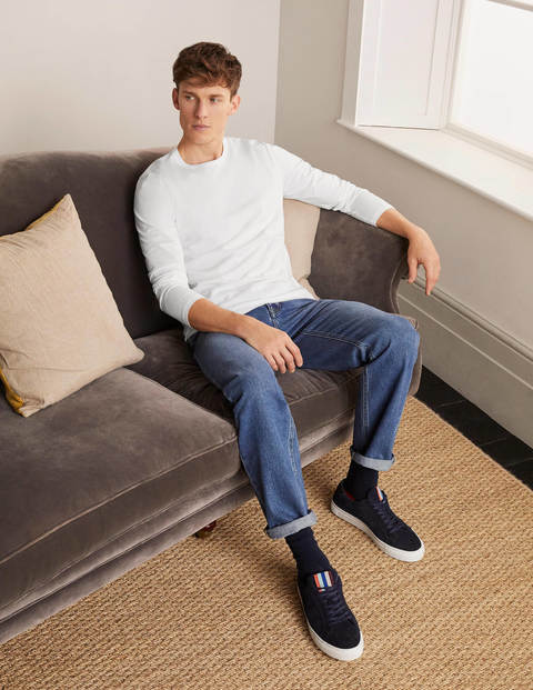 Long Sleeve Washed T-shirt - White Long Sleeve Washed T-shirt - White