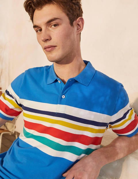 Piqué Polo - Rainbow Stripe Piqué Polo - Rainbow Stripe