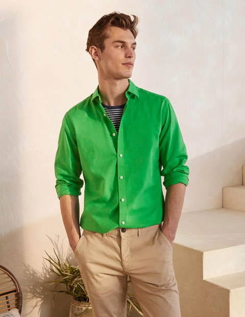 Baumwollleinen-Hemd - Bright Green Baumwollleinen-Hemd - Bright Green