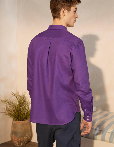 Linen Cotton Shirt - Rich Purple Linen Cotton Shirt - Rich Purple
