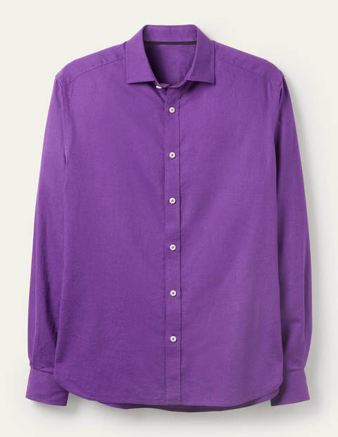 Linen Cotton Shirt - Rich Purple Linen Cotton Shirt - Rich Purple