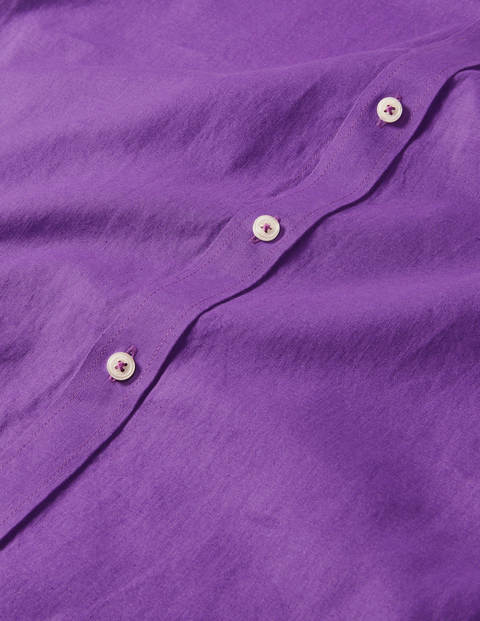 Linen Cotton Shirt - Rich Purple Linen Cotton Shirt - Rich Purple