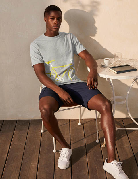 Kingston T-Shirt - Grau Meliert/Gelb, Fahrrad Kingston T-Shirt - Grau Meliert/Gelb, Fahrrad