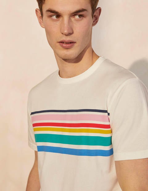 Kingston T-shirt - Rainbow Chest Stripe Kingston T-shirt - Rainbow Chest Stripe