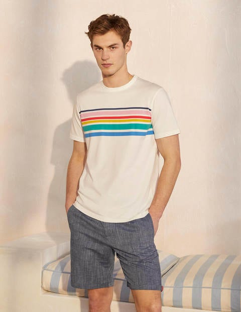 Kingston T-shirt - Rainbow Chest Stripe Kingston T-shirt - Rainbow Chest Stripe