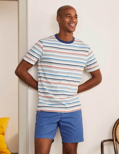 Stripe T-Shirt - Grey Marl Multi Stripe Stripe T-Shirt - Grey Marl Multi Stripe