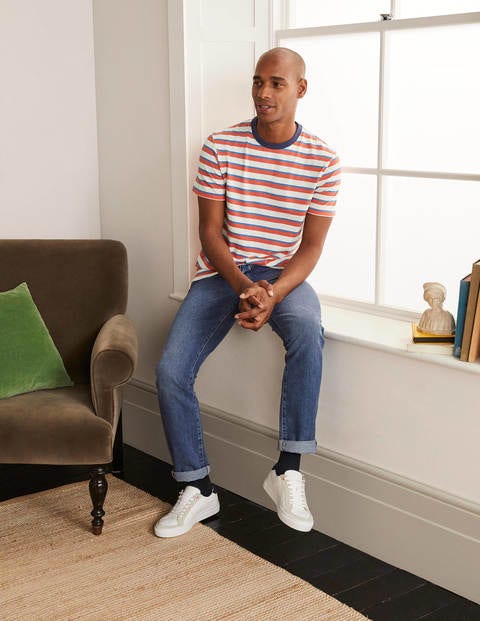 Stripe T-Shirt - Tropical Coral Multi Stripe Stripe T-Shirt - Tropical Coral Multi Stripe