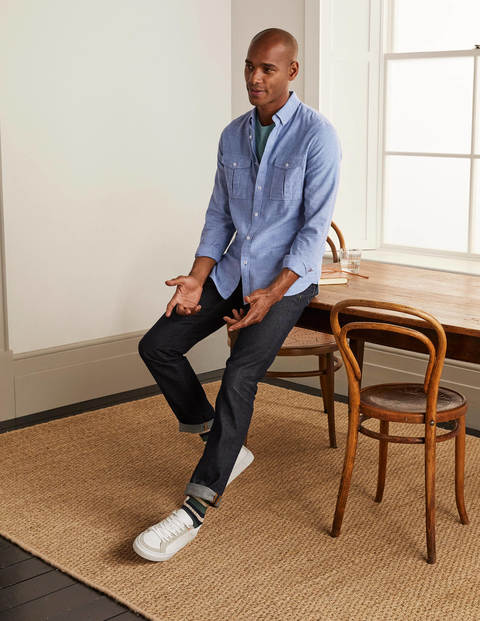 Linen Pocket Shirt - Heavenly Blue Linen Pocket Shirt - Heavenly Blue