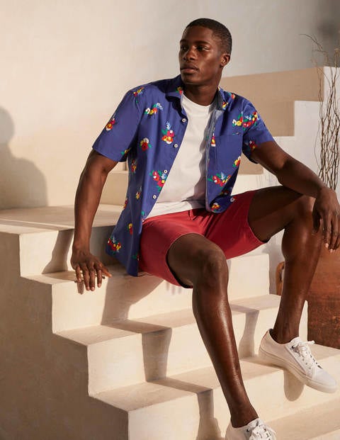 Printed Short Sleeve Shirt - Starboard Multi Floral Printed Short Sleeve Shirt - Starboard Multi Floral