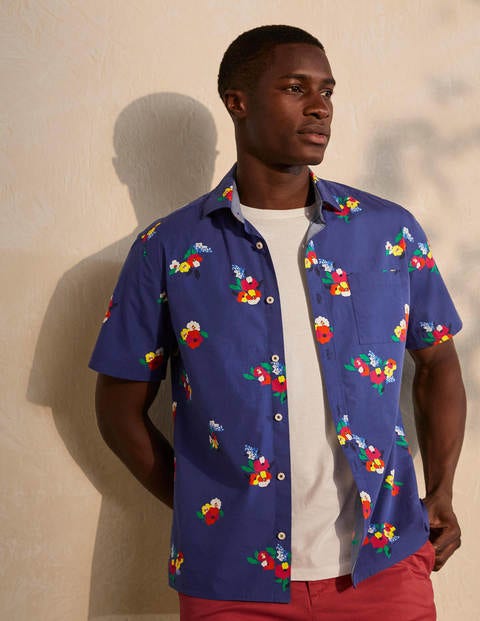 Printed Short Sleeve Shirt - Starboard Multi Floral Printed Short Sleeve Shirt - Starboard Multi Floral