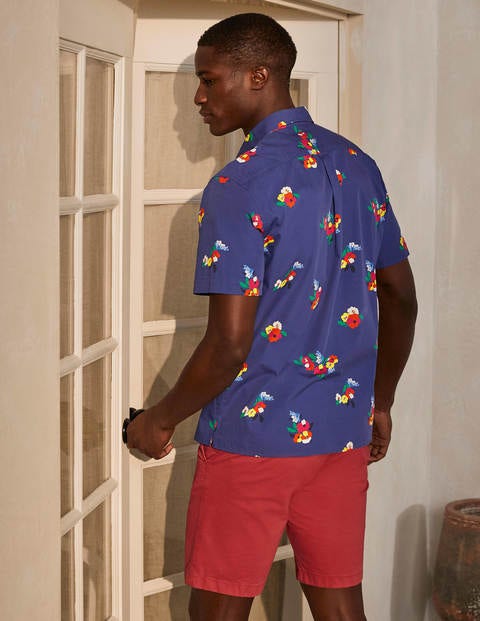 Printed Short Sleeve Shirt - Starboard Multi Floral Printed Short Sleeve Shirt - Starboard Multi Floral