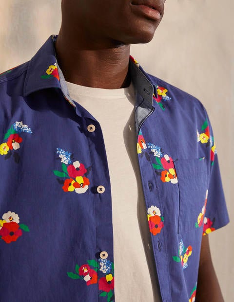 Printed Short Sleeve Shirt - Starboard Multi Floral Printed Short Sleeve Shirt - Starboard Multi Floral