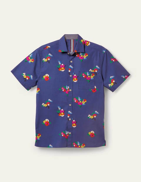 Printed Short Sleeve Shirt - Starboard Multi Floral Printed Short Sleeve Shirt - Starboard Multi Floral