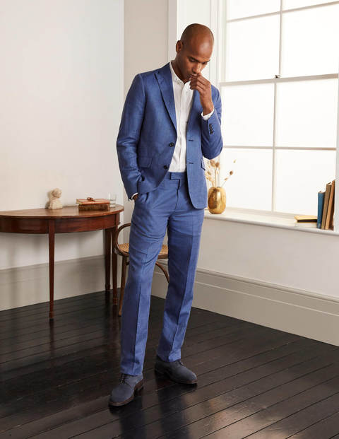 Cavenham Linen Blend Blazer - Blues POW Cavenham Linen Blend Blazer - Blues POW