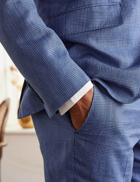 Cavenham Linen Blend Blazer - Blues POW Cavenham Linen Blend Blazer - Blues POW