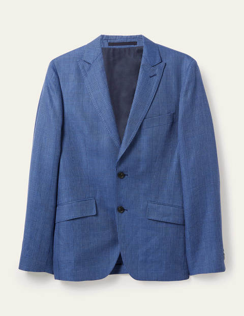 Cavenham Linen Blend Blazer - Blues POW Cavenham Linen Blend Blazer - Blues POW