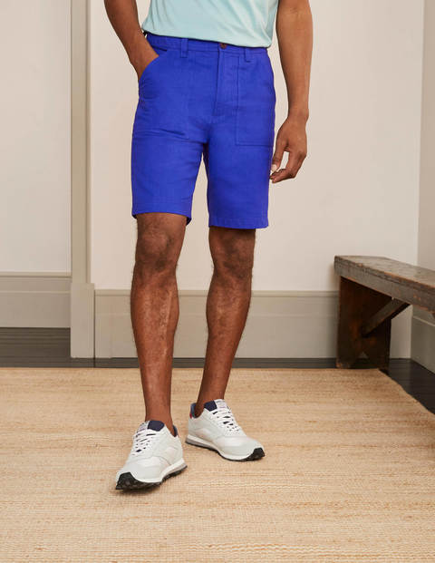 Schlichte Shorts aus Leinenmischgewebe - Königsblau Schlichte Shorts aus Leinenmischgewebe - Königsblau