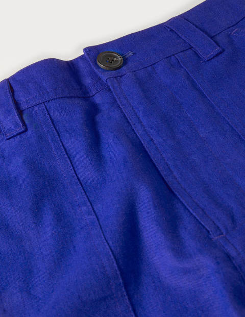 Schlichte Shorts aus Leinenmischgewebe - Königsblau Schlichte Shorts aus Leinenmischgewebe - Königsblau