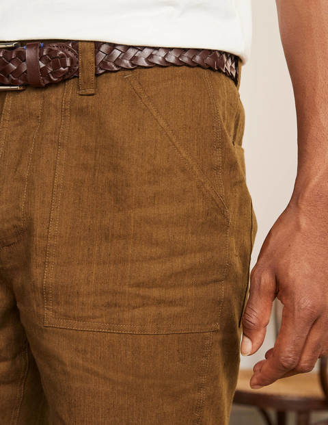 Linen Blend Easy Shorts - Toast Linen Blend Easy Shorts - Toast