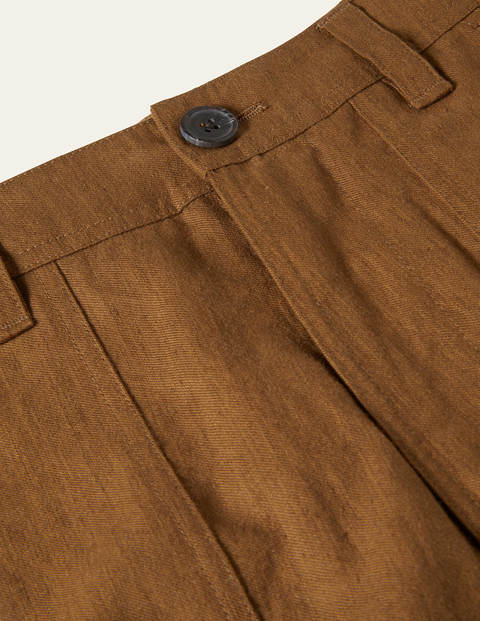 Linen Blend Easy Shorts - Toast Linen Blend Easy Shorts - Toast
