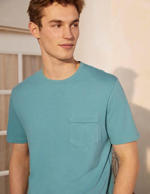 T-Shirt aus Leinenmischgewebe - Ritterspornblau T-Shirt aus Leinenmischgewebe - Ritterspornblau