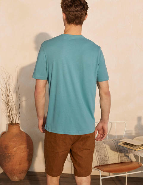 T-Shirt aus Leinenmischgewebe - Ritterspornblau T-Shirt aus Leinenmischgewebe - Ritterspornblau