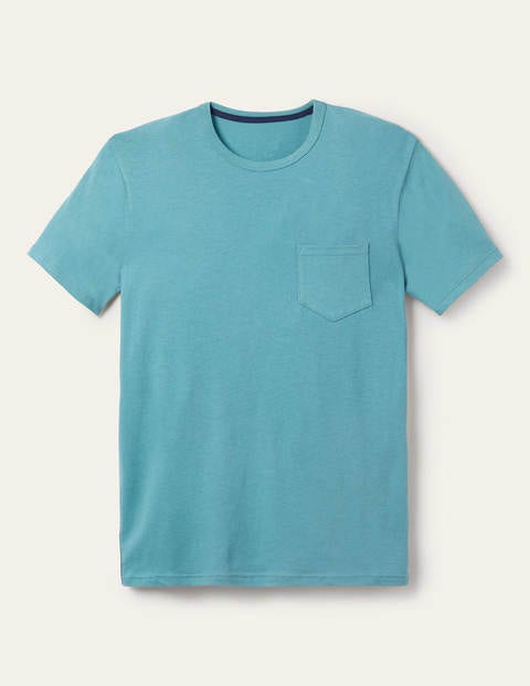T-Shirt aus Leinenmischgewebe - Ritterspornblau T-Shirt aus Leinenmischgewebe - Ritterspornblau