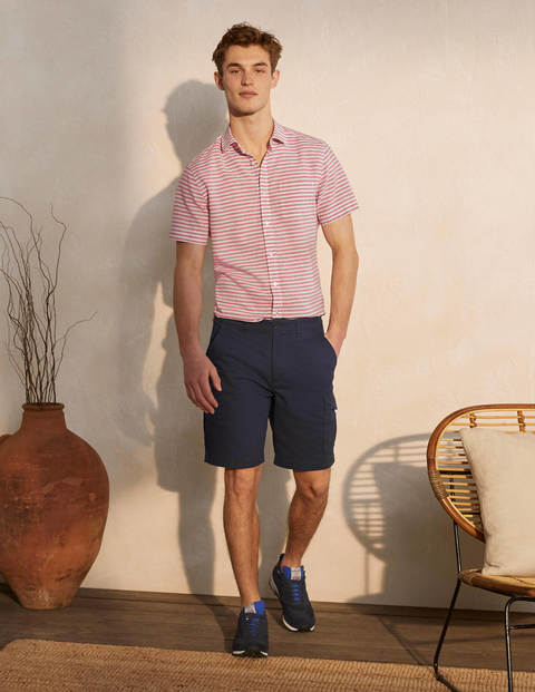 Linen Cotton Interest Shirt - Baroque Rose/Snowdrop Stripe Linen Cotton Interest Shirt - Baroque Rose/Snowdrop Stripe