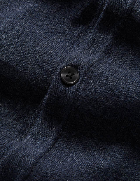 Merino Knitted Shirt - Midnight Blue Melange Merino Knitted Shirt - Midnight Blue Melange