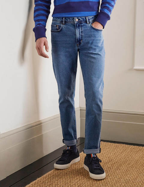 Jeans mit schmalem Bein - Denim, helle Waschung Jeans mit schmalem Bein - Denim, helle Waschung