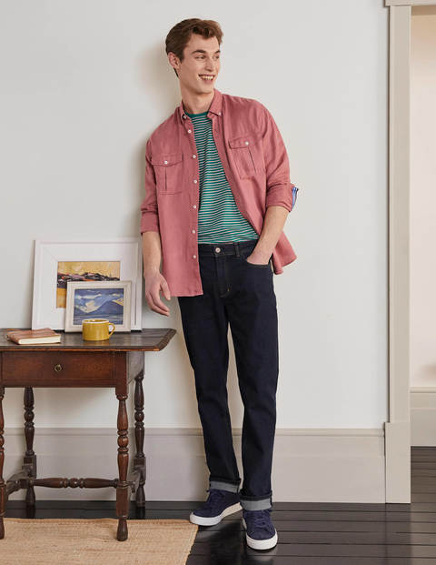 Jeans mit geradem Bein - Denim, dunkle Waschung Jeans mit geradem Bein - Denim, dunkle Waschung