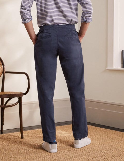 Elasticated Chino Trousers - Navy Elasticated Chino Trousers - Navy