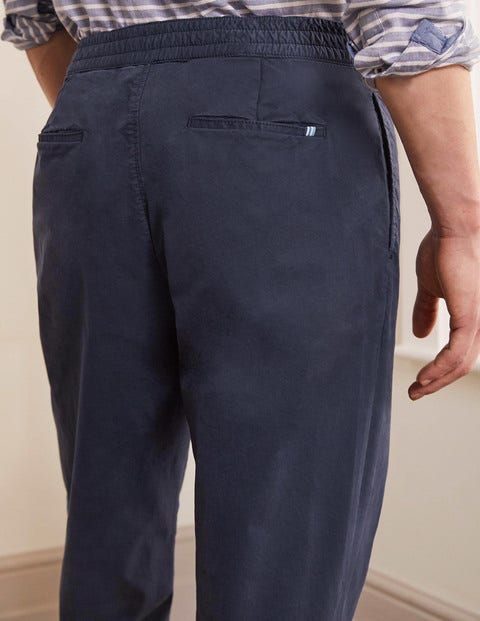 Elasticated Chino Trousers - Navy Elasticated Chino Trousers - Navy