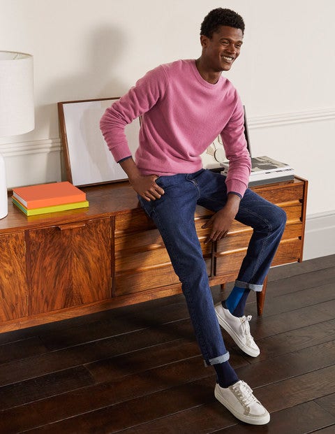 Cashmere Crew Neck - Iris Melange Cashmere Crew Neck - Iris Melange