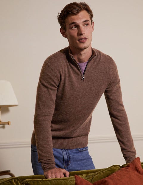 Cashmere Half-Zip - Cacao Cashmere Half-Zip - Cacao