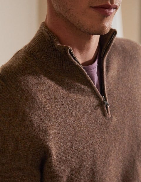 Cashmere Half-Zip - Cacao Cashmere Half-Zip - Cacao