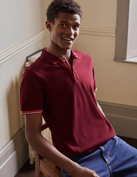 Piqué Polo - Merlot Red Piqué Polo - Merlot Red