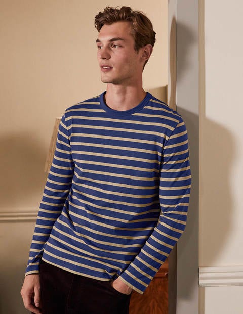 Long Sleeve Breton - Presidential/Malt Stripe Long Sleeve Breton - Presidential/Malt Stripe