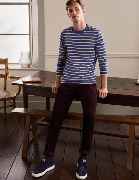 Long Sleeve Breton - Presidential/Malt Stripe Long Sleeve Breton - Presidential/Malt Stripe