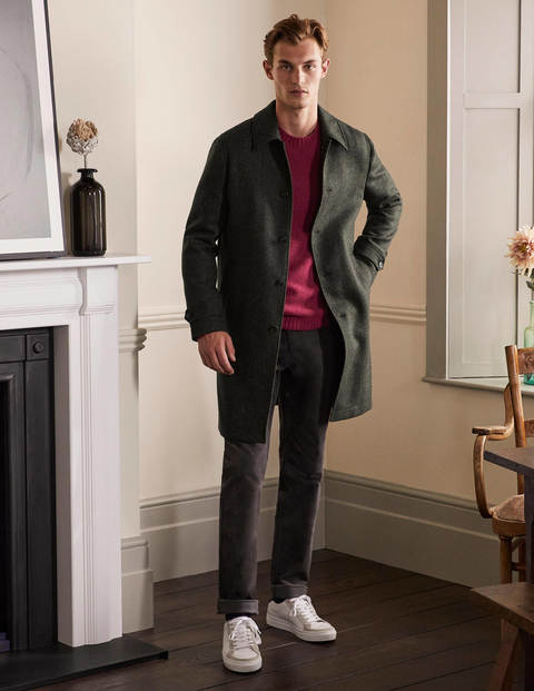 Eldon British Tweed Overcoat - Richmond Green Herringbone Eldon British Tweed Overcoat - Richmond Green Herringbone