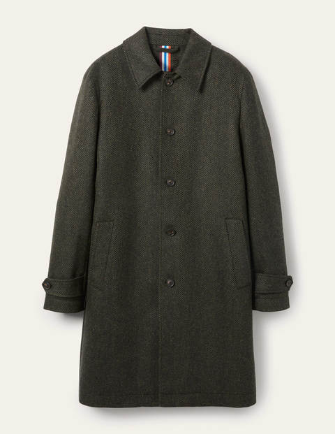 Eldon British Tweed Overcoat - Richmond Green Herringbone Eldon British Tweed Overcoat - Richmond Green Herringbone
