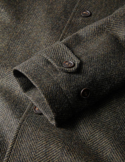 Eldon British Tweed Overcoat - Richmond Green Herringbone Eldon British Tweed Overcoat - Richmond Green Herringbone