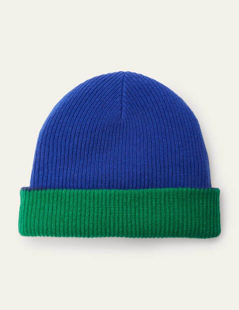 Reversible Merino Hat - Greek Blue/ Green Reversible Reversible Merino Hat - Greek Blue/ Green Reversible