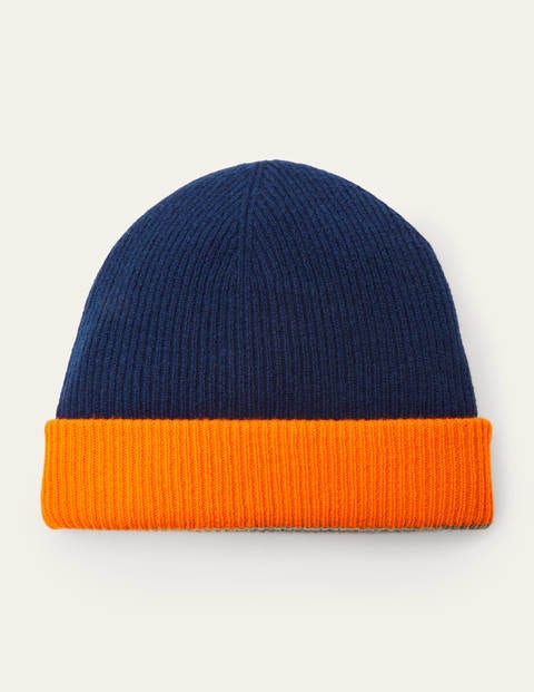 Wendbare Mütze aus Merinowolle - Orange, Wendbar Wendbare Mütze aus Merinowolle - Orange, Wendbar