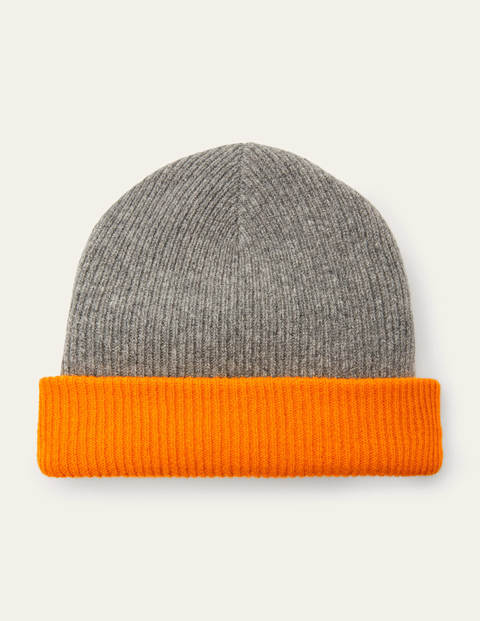 Wendbare Mütze aus Merinowolle - Orange, Wendbar Wendbare Mütze aus Merinowolle - Orange, Wendbar