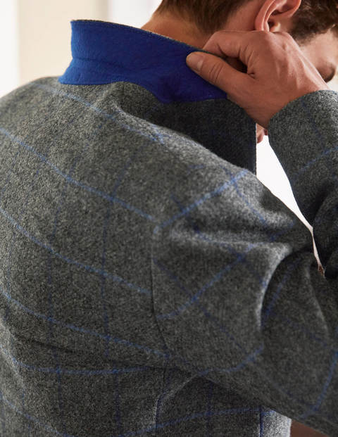 Caldey Blazer aus britischem Tweed - Anthrazit, Grobe Karos Caldey Blazer aus britischem Tweed - Anthrazit, Grobe Karos