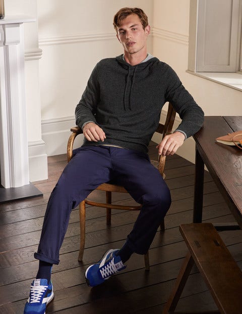 Cashmere Blend Hoodie - Dark Grey Melange Cashmere Blend Hoodie - Dark Grey Melange