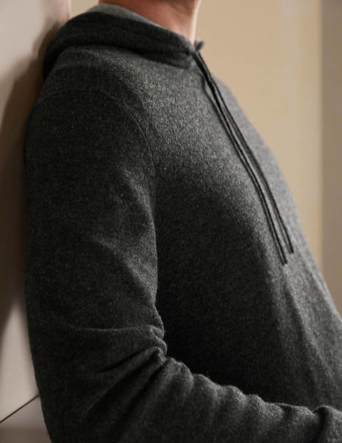 Cashmere Blend Hoodie - Dark Grey Melange Cashmere Blend Hoodie - Dark Grey Melange