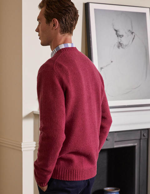 Aldgate Brushed Crew Neck - Coulis Aldgate Brushed Crew Neck - Coulis