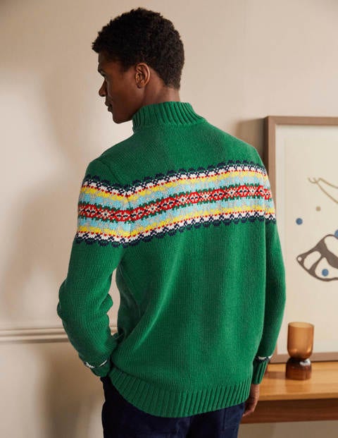 Troyer mit Fair-Isle-Muster - Billardtuchgrün, Fair-Isle-Muster Troyer mit Fair-Isle-Muster - Billardtuchgrün, Fair-Isle-Muster